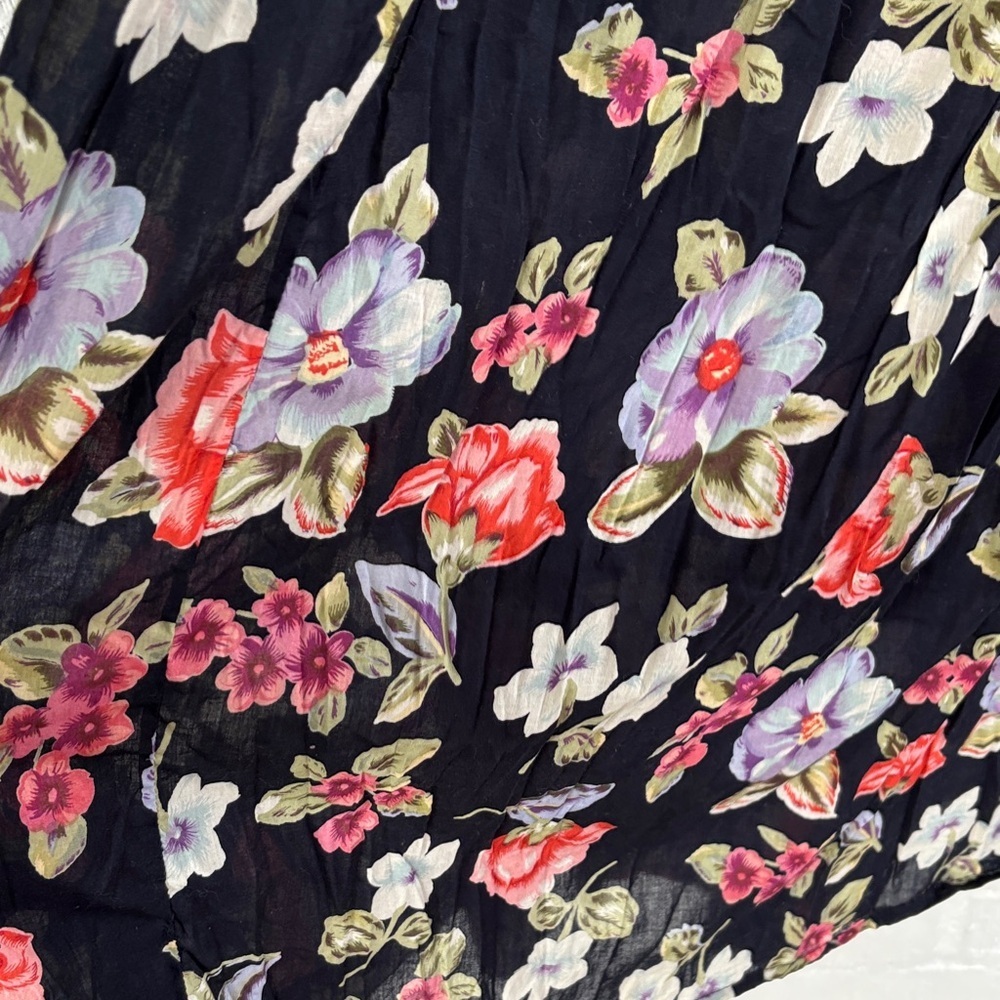 Requirements Floral Drawstring Cotton Maxi Skirt sz 2X - Picture 6 of 6